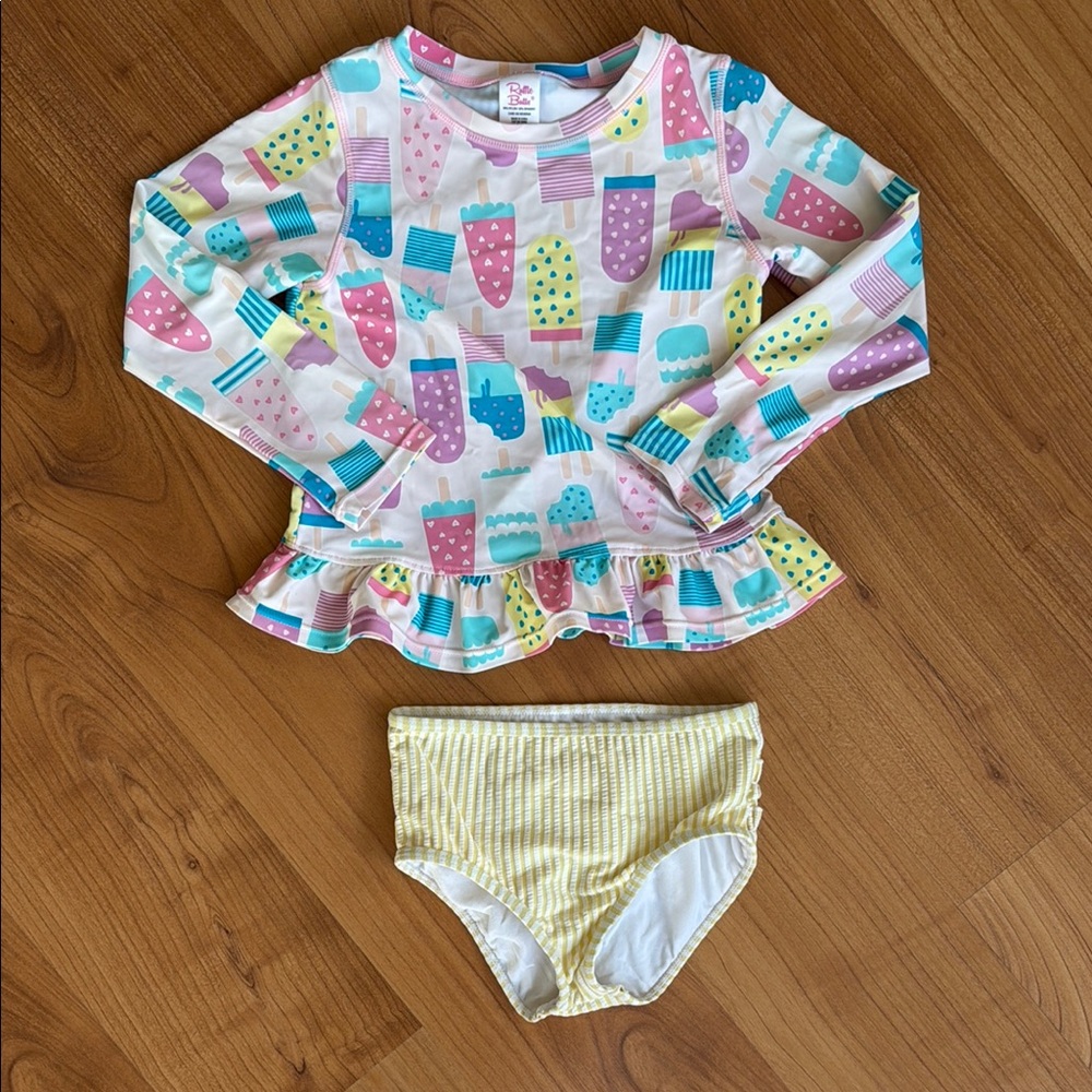Ruffle Butts Rashguard Swim Set